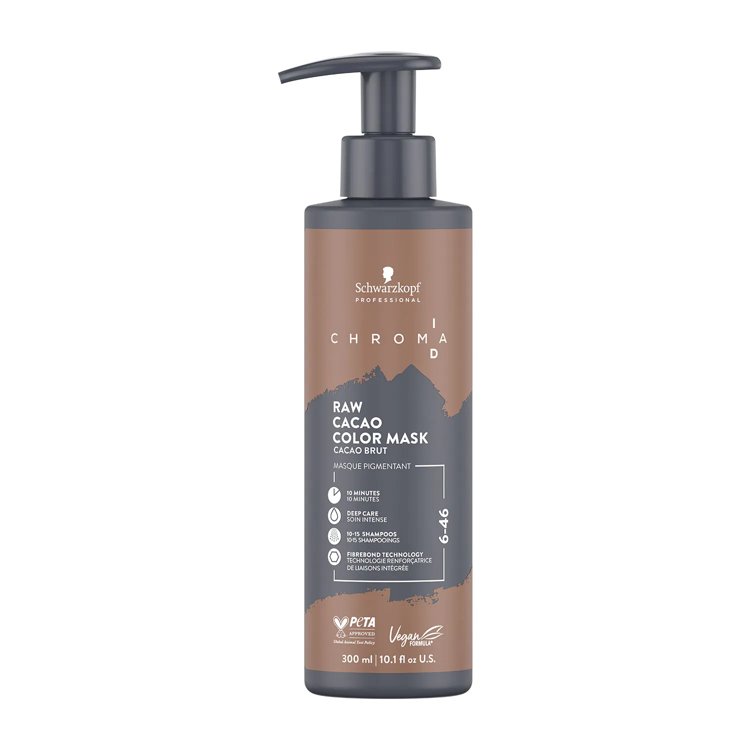 Μάσκα βαφής μαλλιών Schwarzkopf Professional Chroma ID για καφέ αποχρώσεις, 6-46