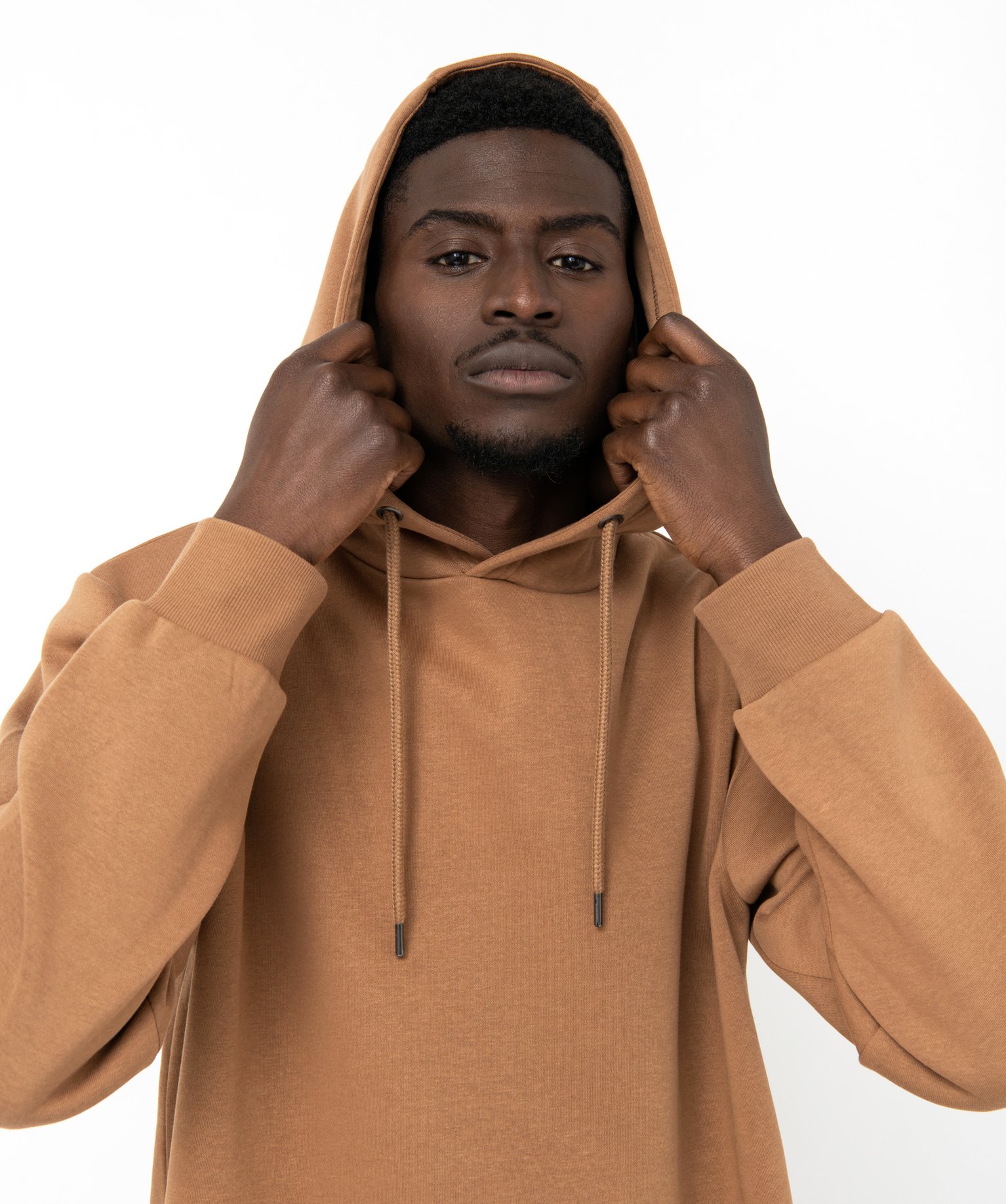 Sweat homme à capuche intérieur molletonné marron | GEMO