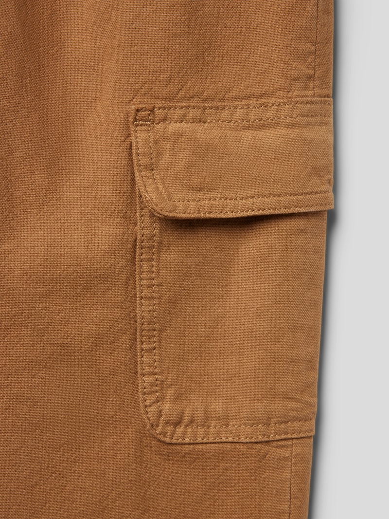 Cargohose mit Label-Patch Modell 'BARREL' in camel