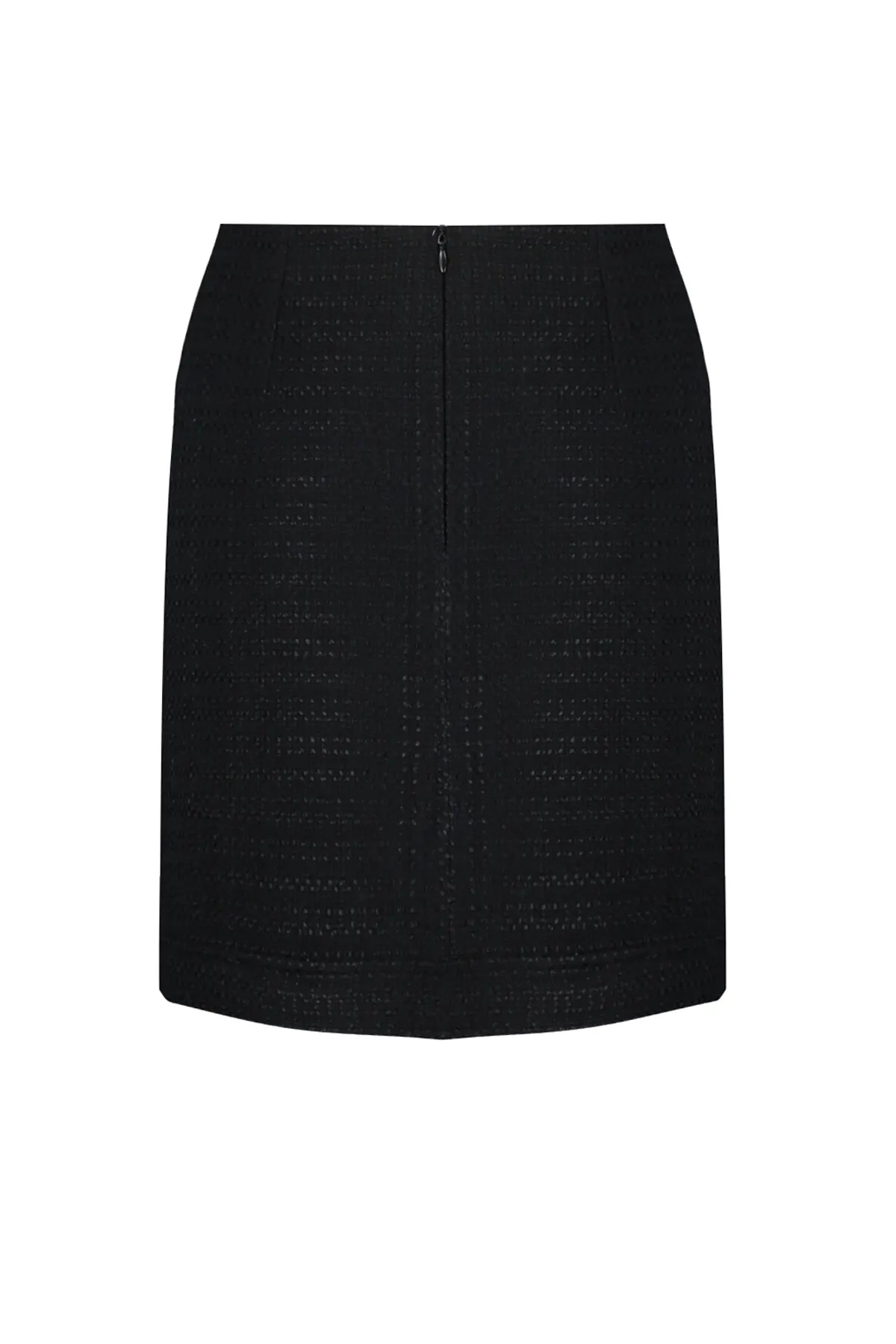 Trendyol Collection  Schwarzer Minirock mit Tweed-Stoff - Gerader Schnitt, Bleistifttyp - TWOAW24ET00273