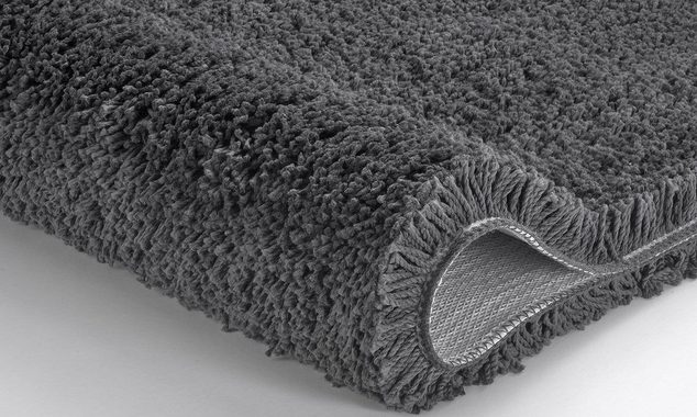 Badematte Trend Kleine Wolke, Höhe 35 mm, rutschhemmend beschichtet, fußbodenheizungsgeeignet, schnell trocknend, Baumwolle, rechteckig, Badteppich, Uni Farben, waschbar