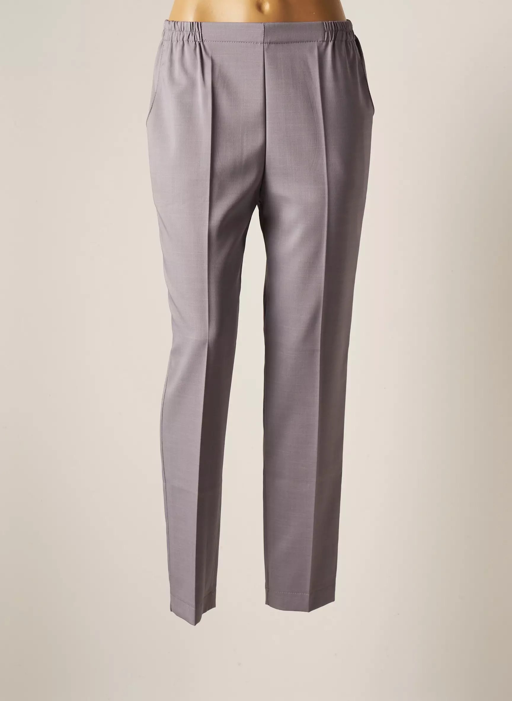 Gevana Pantalons Droits Femme couleur gris