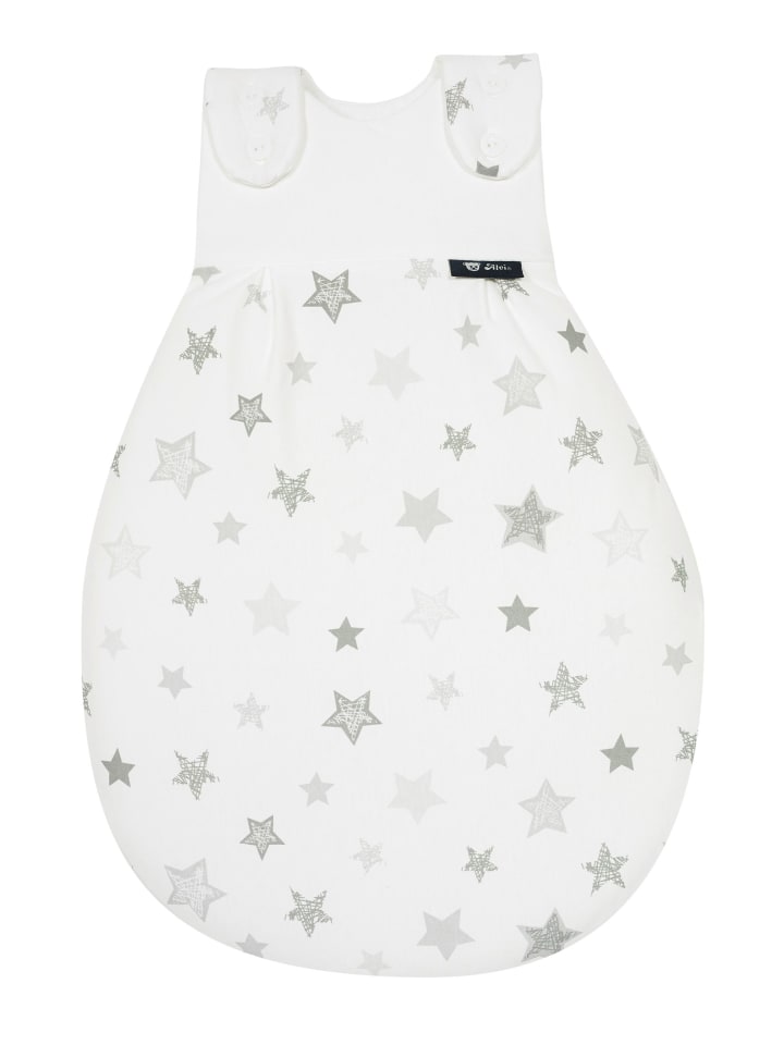 Alvi Baby Mäxchen Außensack Schlafsack Exclusiv in Silver Stars Silbergrau günstig kaufen