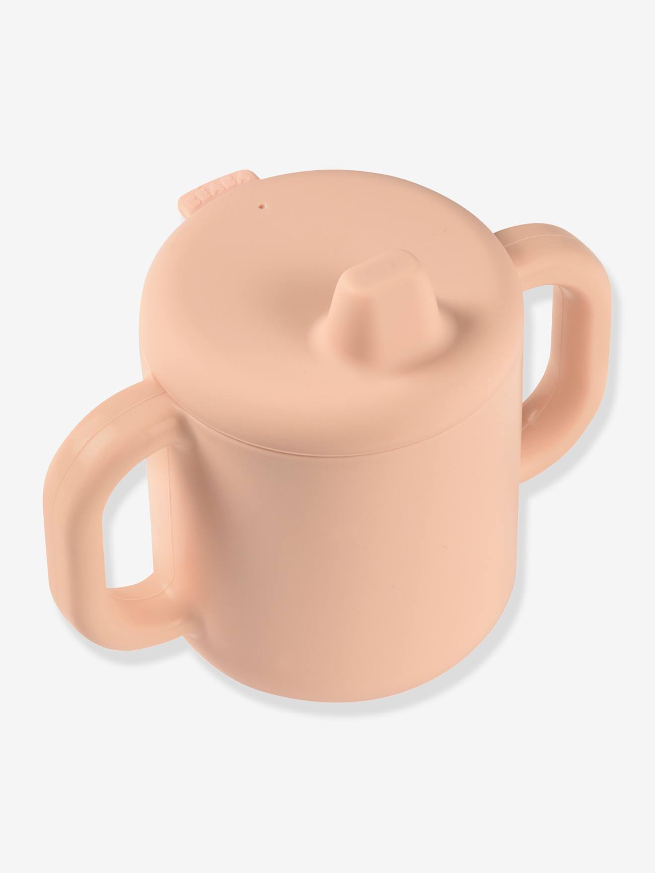 Tasse d'apprentissage BEABA en silicone bleu