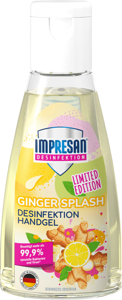 Handdesinfektionsgel Gingersplash, Reisegröße, 55 ml