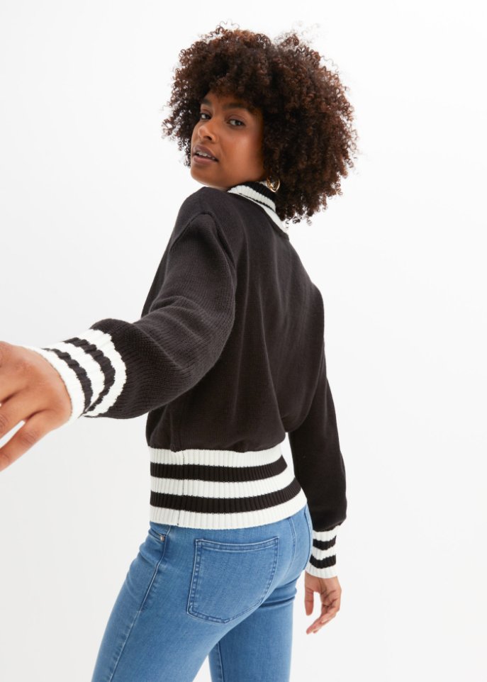 Pullover in Wickeloptik