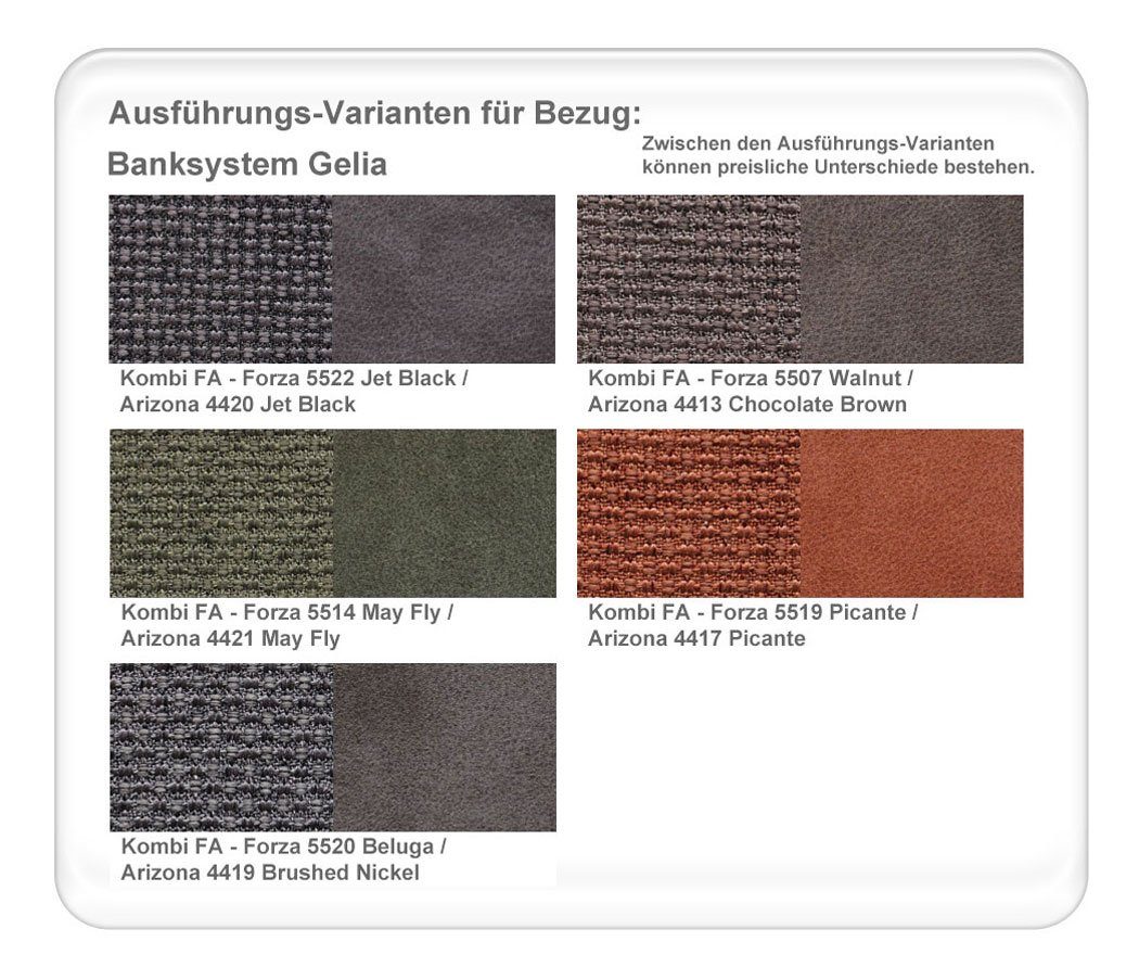 expendio Eckbankgruppe Gerwin 1XL, (komplette Tischgruppe, Spar-Set, 4-tlg), Tisch Gerwin Eiche rustikal + Eckbank + Bank Gelia 2 + Stuhl Picante