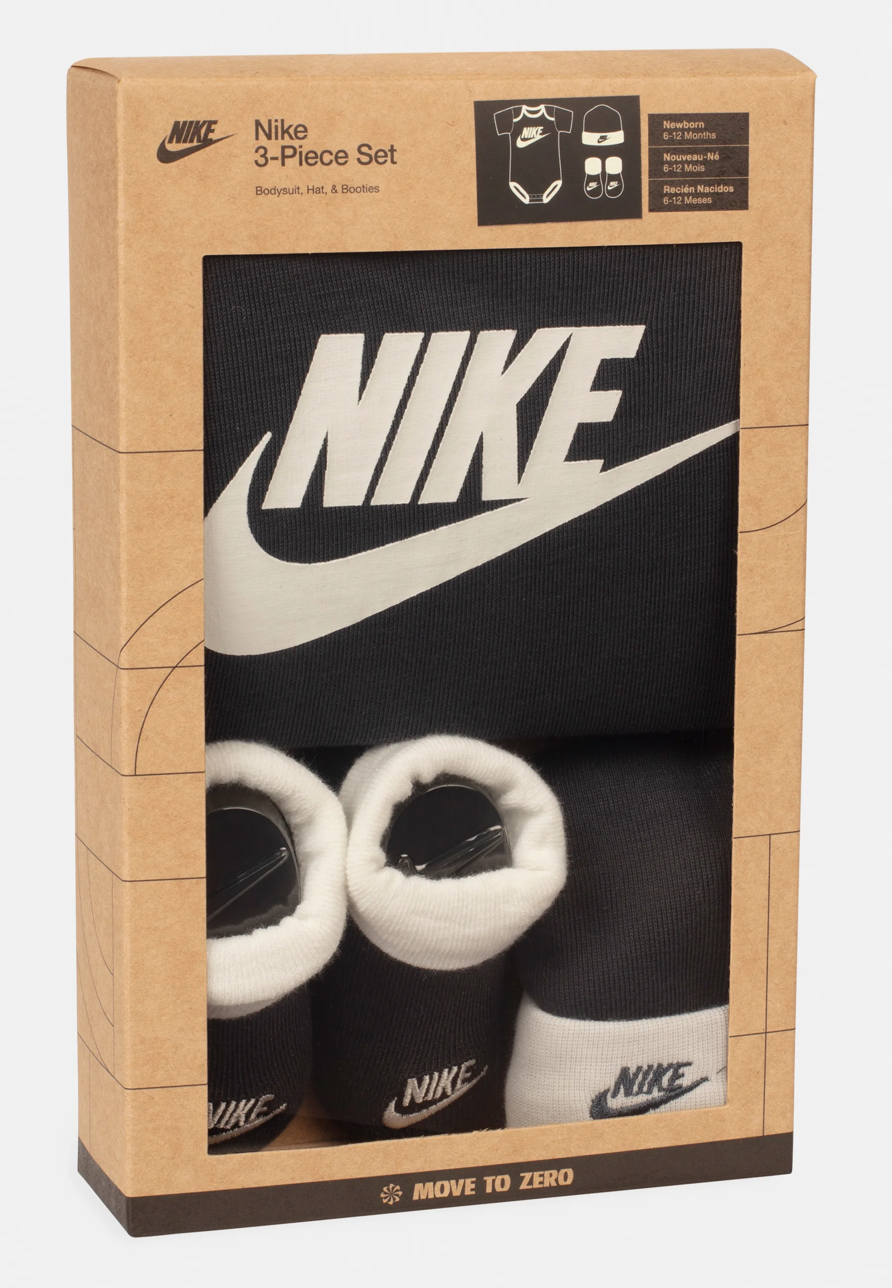 Nike Sportswear NIKE BABY SET DE REGALO DE 3 PIEZAS BODY BOOTIES & BEANIE UNISEX - Gorra