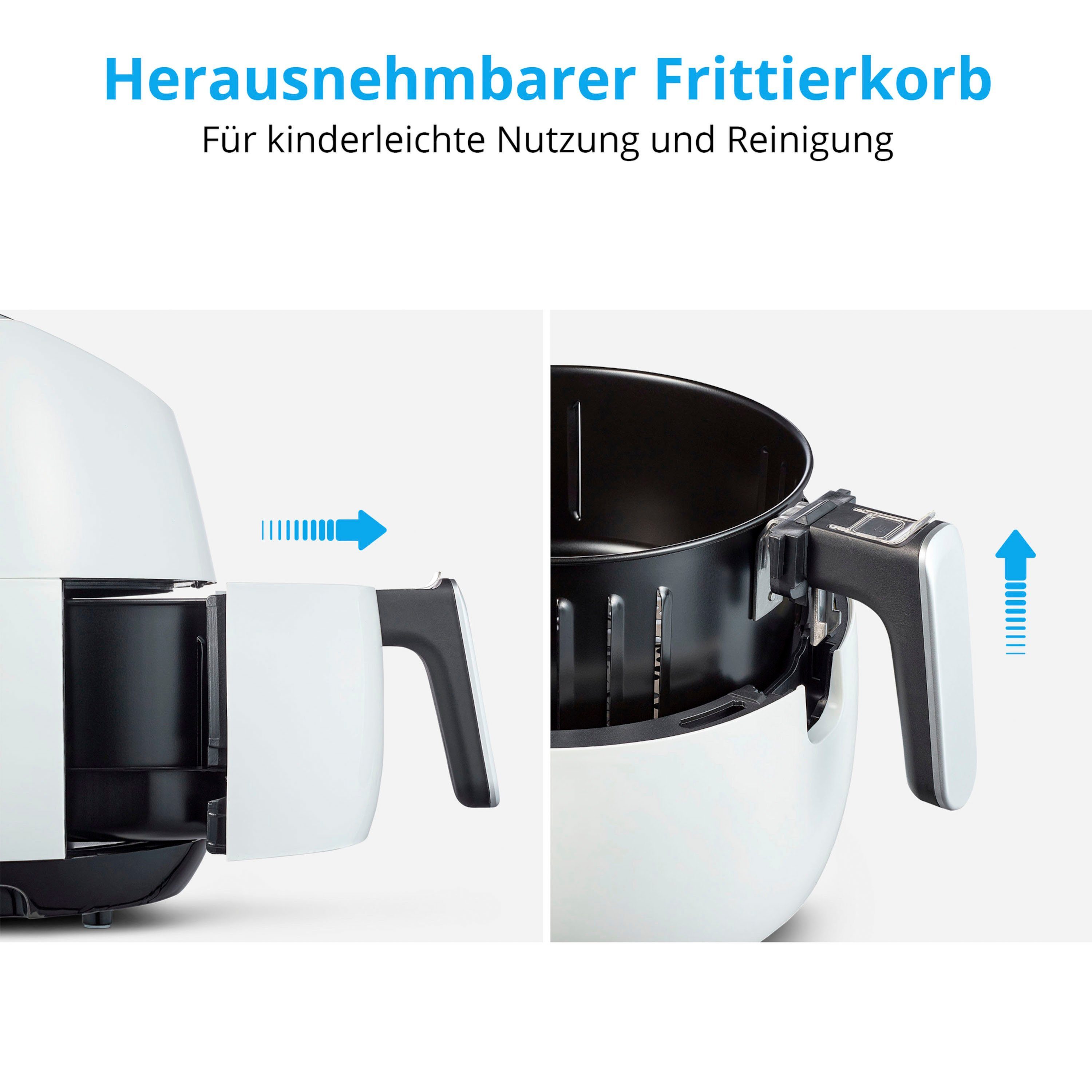 Medion® Heißluftfritteuse MD 19279, 2000 W, Fassungsvermögen bis zu 0,6 kg