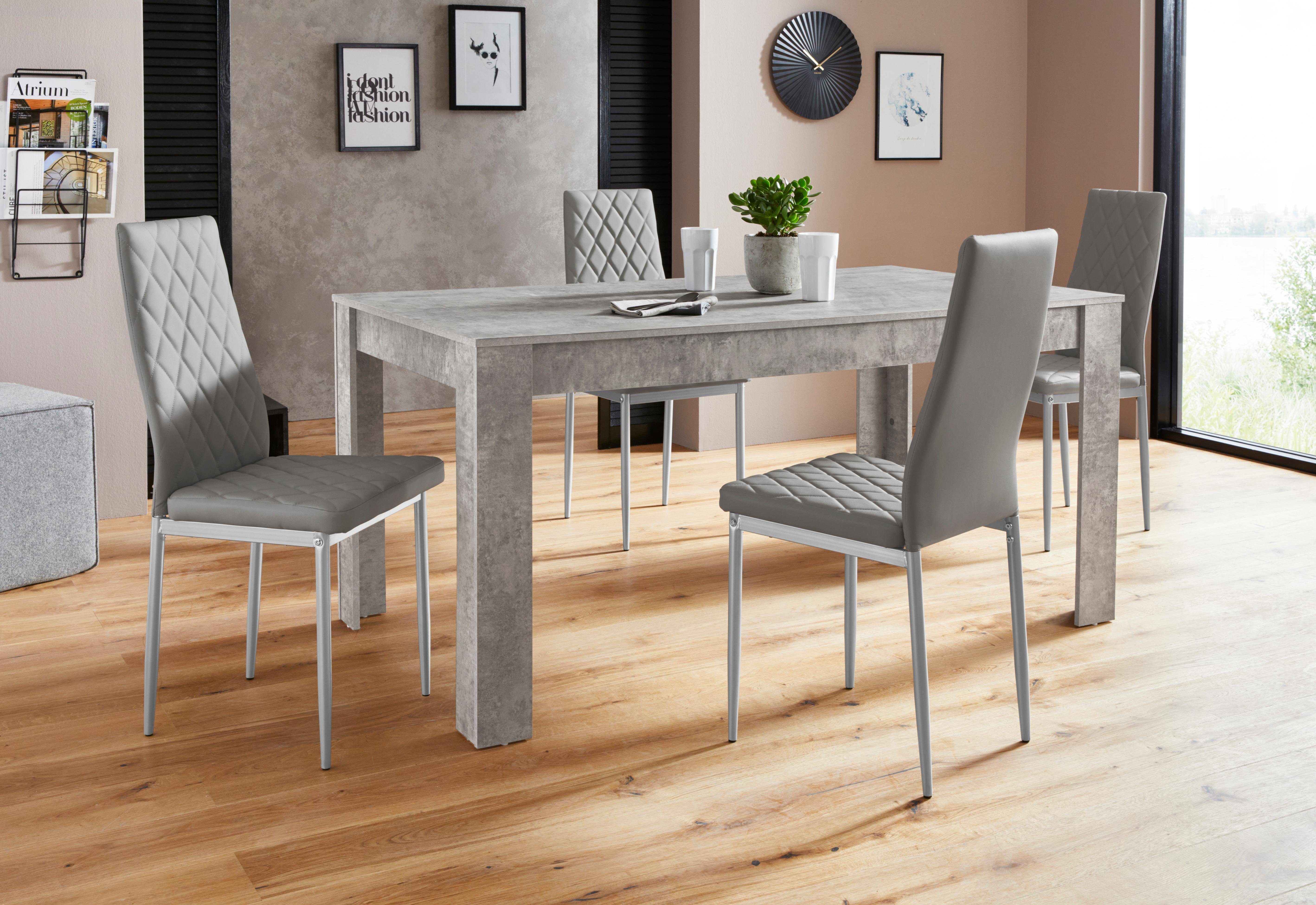 INOSIGN 4-Fußstuhl Brooke (Set, 2 St), (2 oder 4 Stück) Bezug in Kunstleder