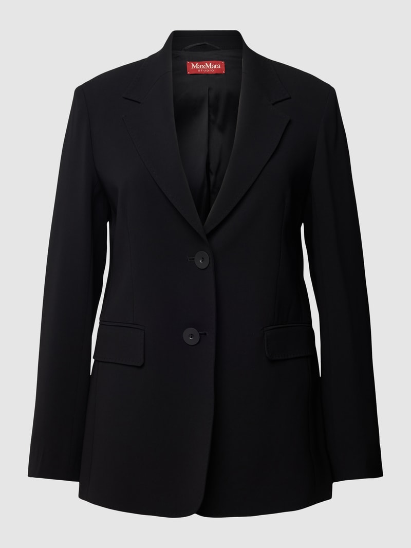 Blazer mit Pattentaschen Modell 'LINZ' in schwarz
