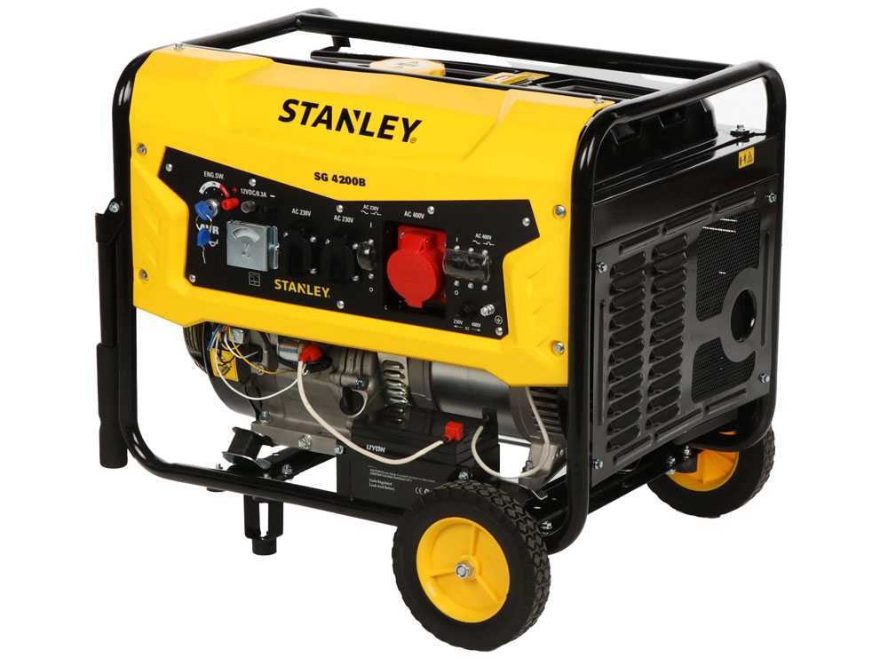 Generatore di benzina Stanley 604800130 SG 4200B AVR 4,3 kW 400V