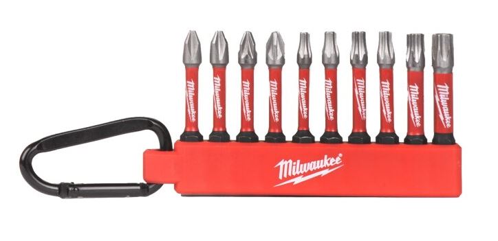 Příslušenství Milwaukee 4932480941 Sada bitů s karabinou SHOCKWAVE™ 50 mm, 10dílná