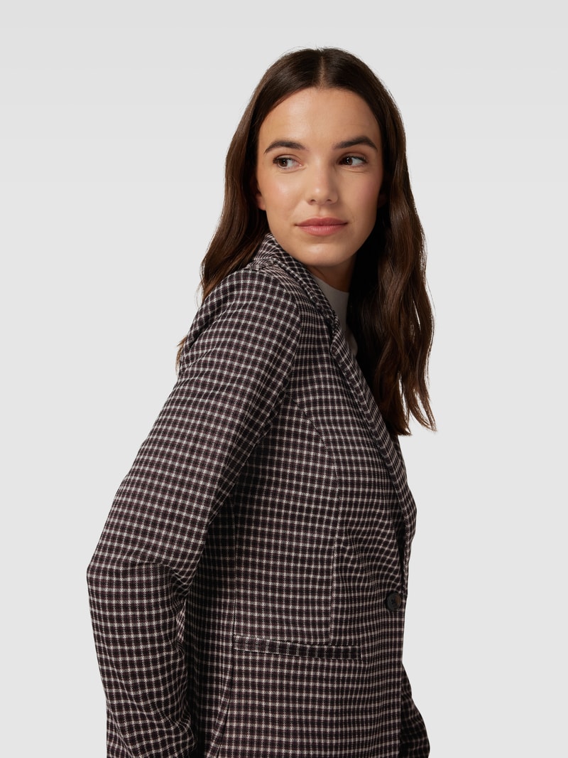 Blazer mit Karomuster Modell 'Kate' in bordeaux rot
