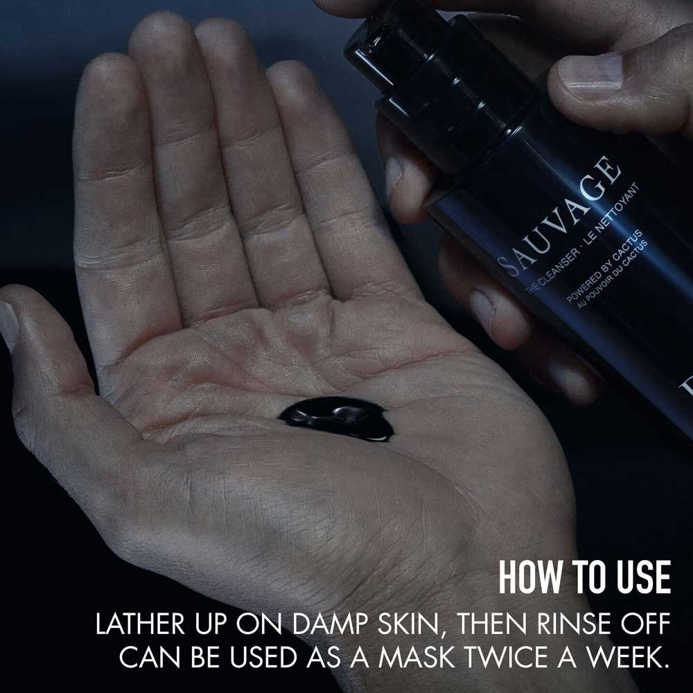 DIOR Sauvage Gesichtsreiniger - Schwarze Kohle und Kaktus