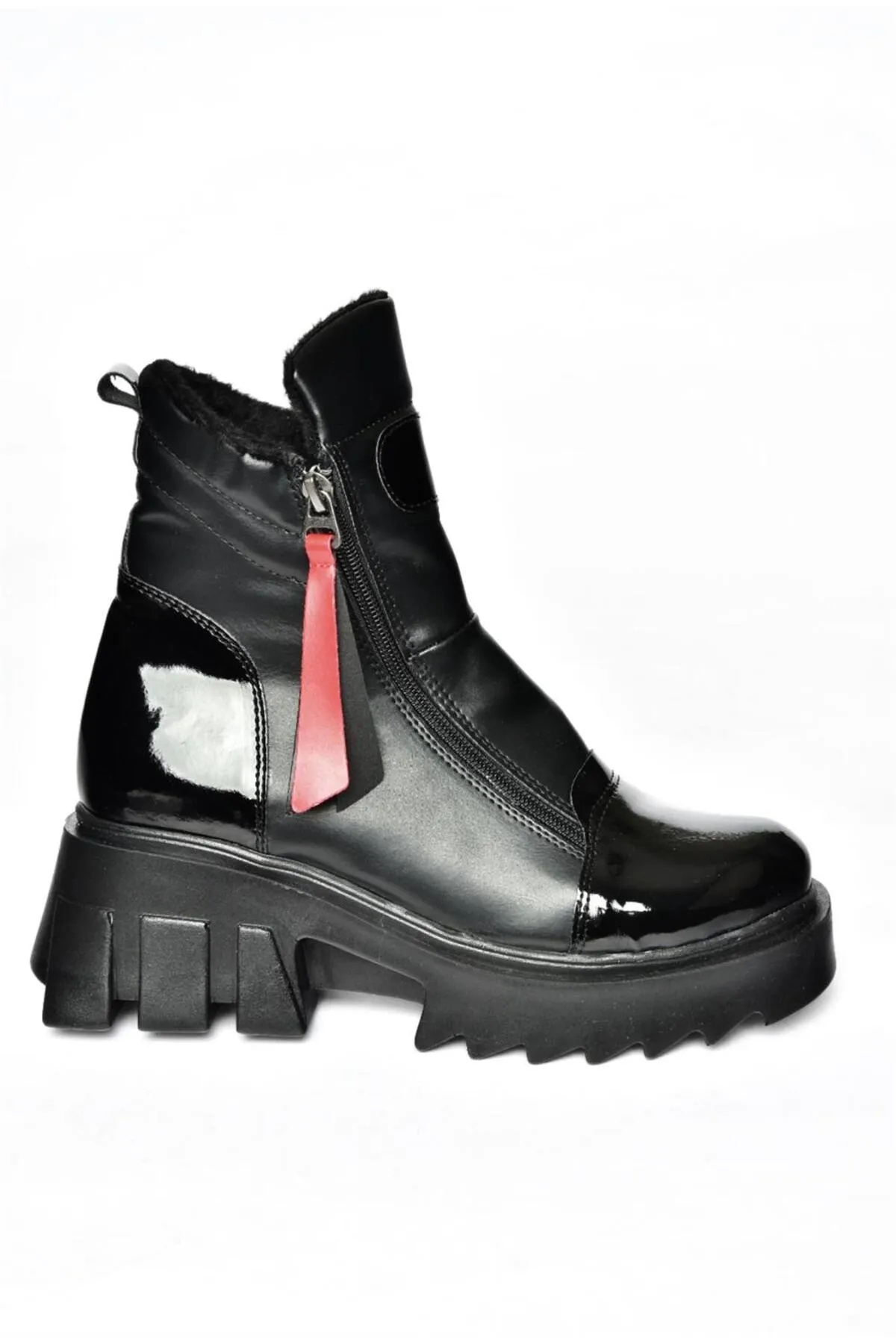 Fox Shoes  L239001809 Schwarze Damenstiefel mit dicken Sohlen