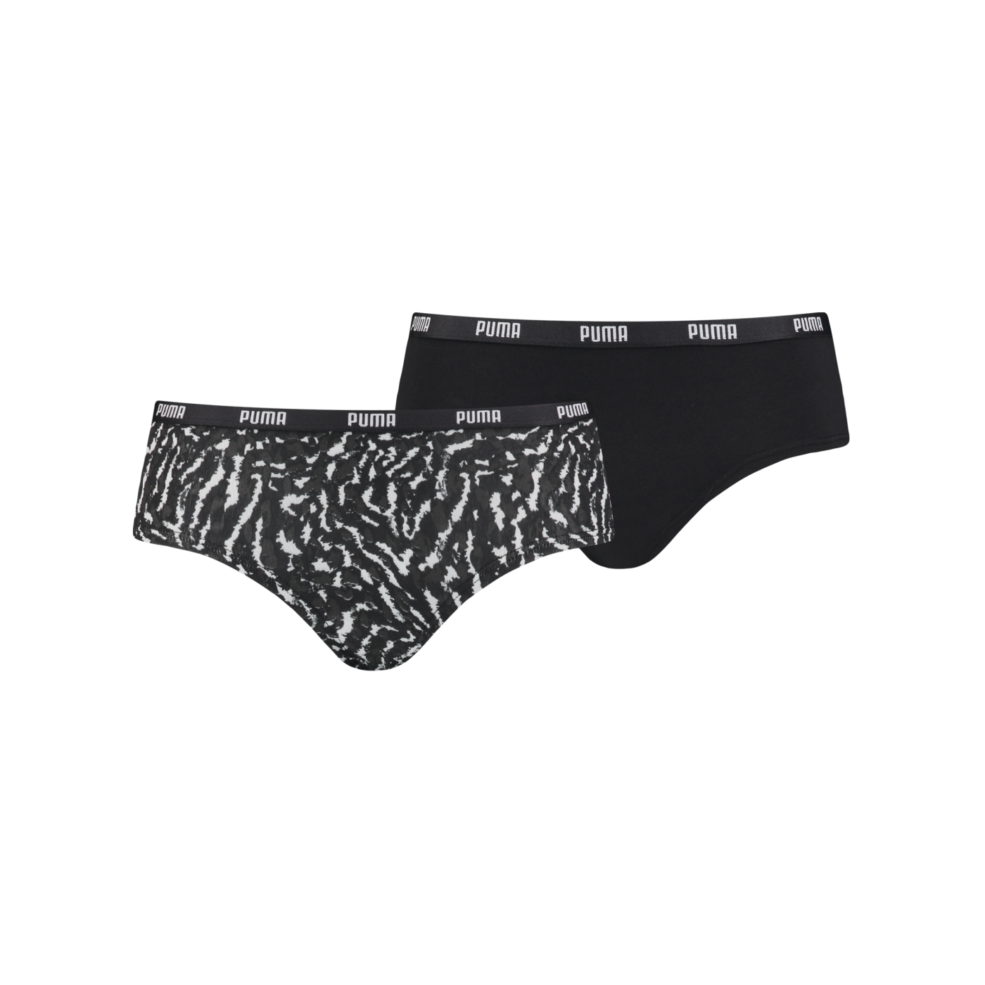 PUMA Printed Hipster 2er Pack Damen Schwarz F001