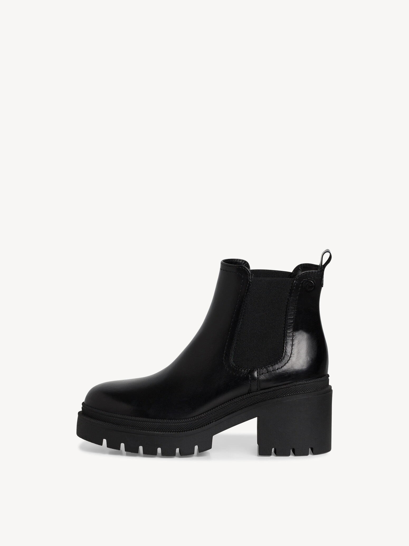 Bottine Chelsea en cuir - noir