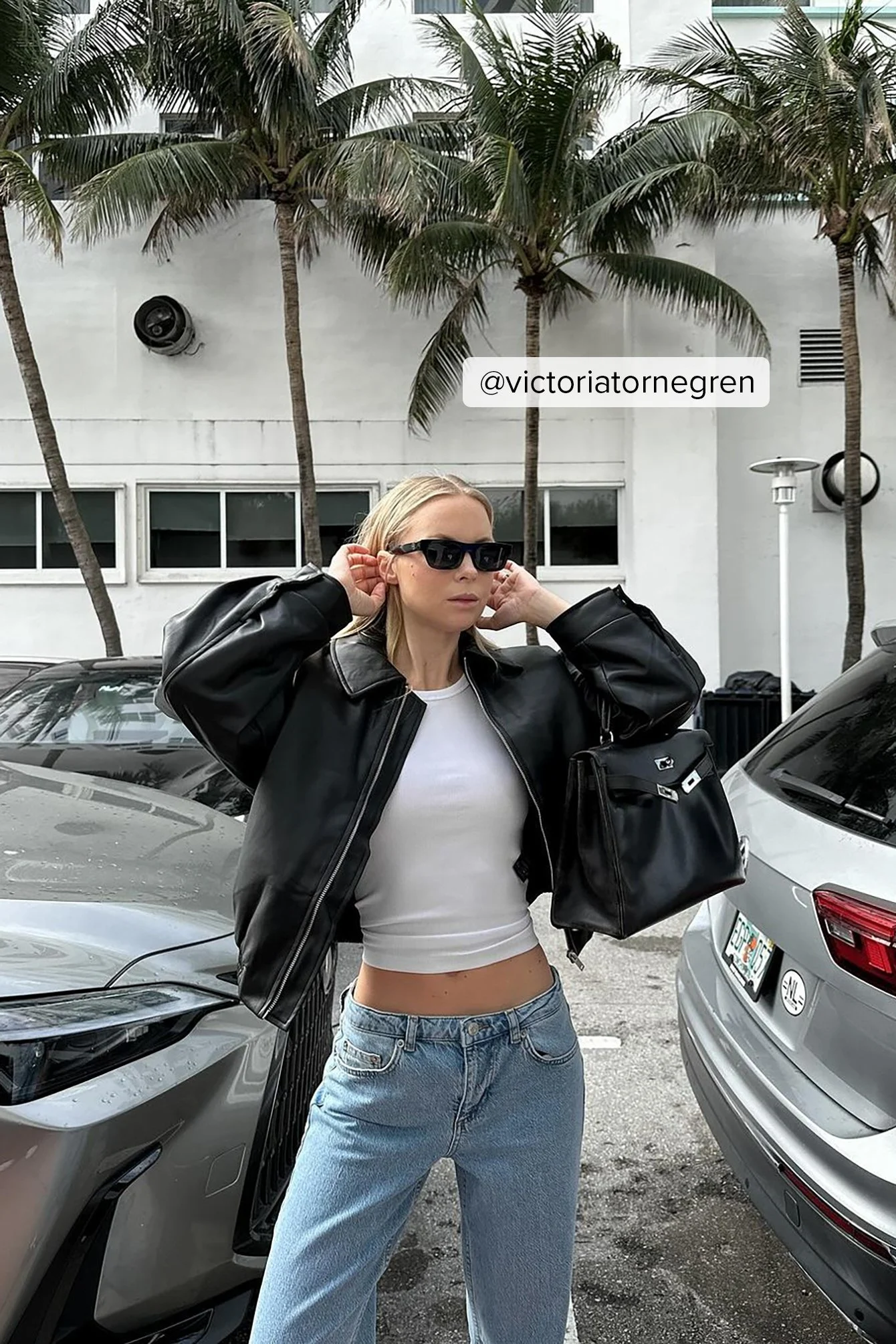 Padded Pu Bomber Jacket