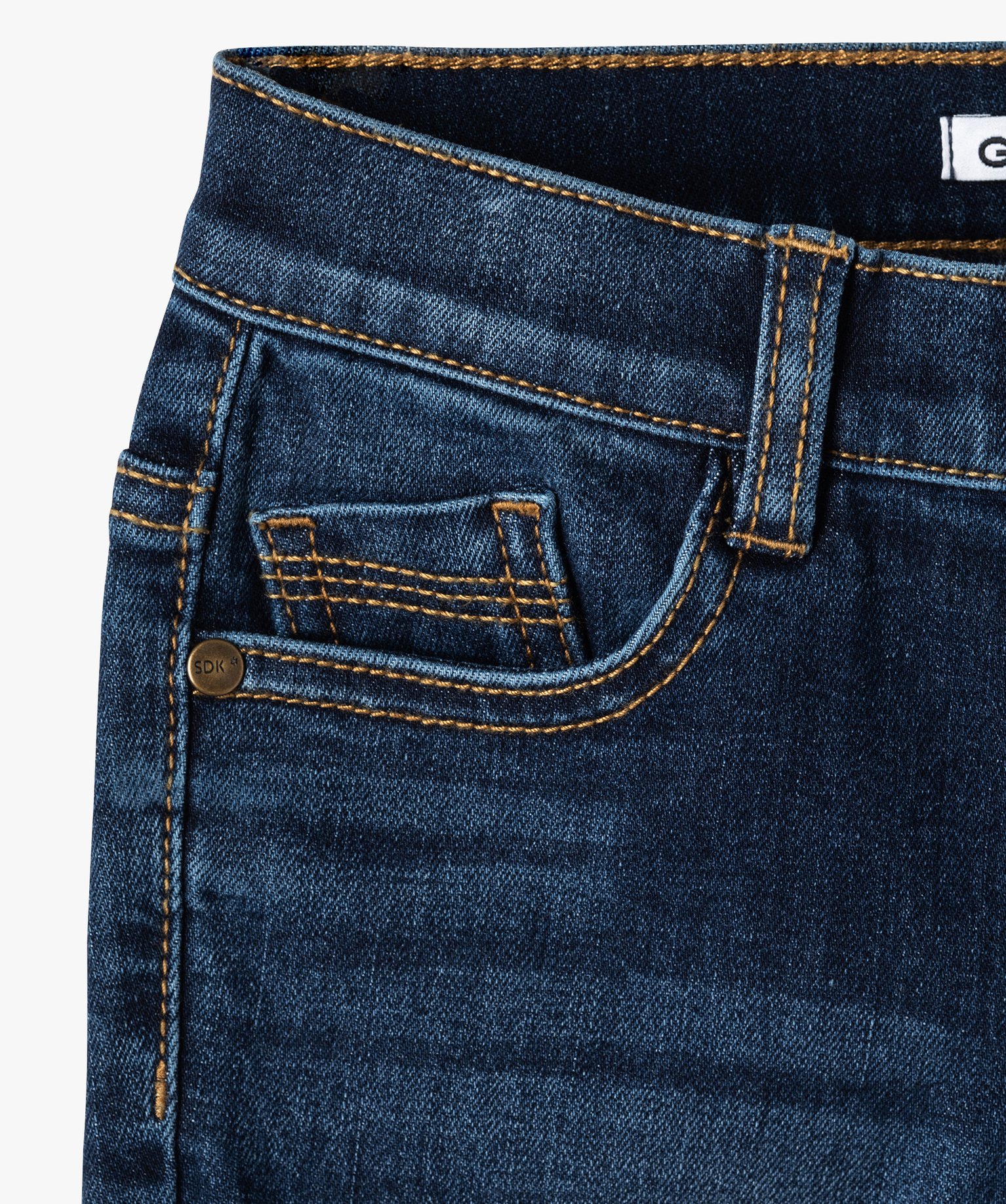 Jean Garçon coupe Slim contenant du polyester recyclé stone | GEMO