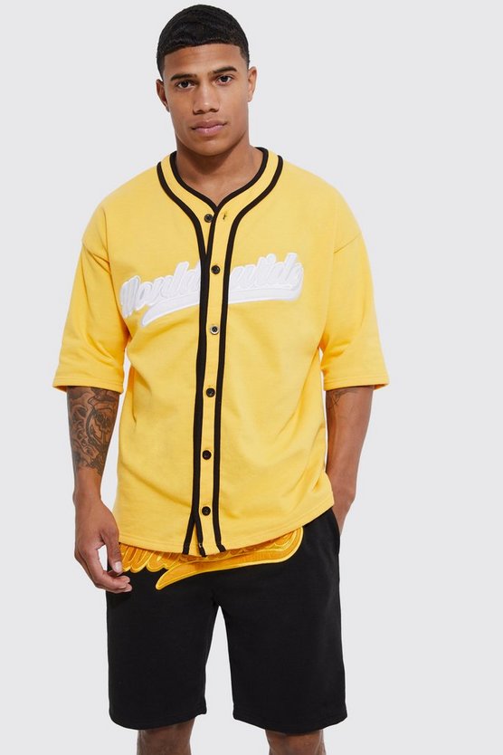Oversize Worldwide Baseball Poloshirt & Shorts