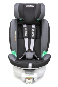 Kindersitz mit ISOFIX-Befestigungssystem Sparco, Gruppe 0/1/2/3, schwarz grau - ATU