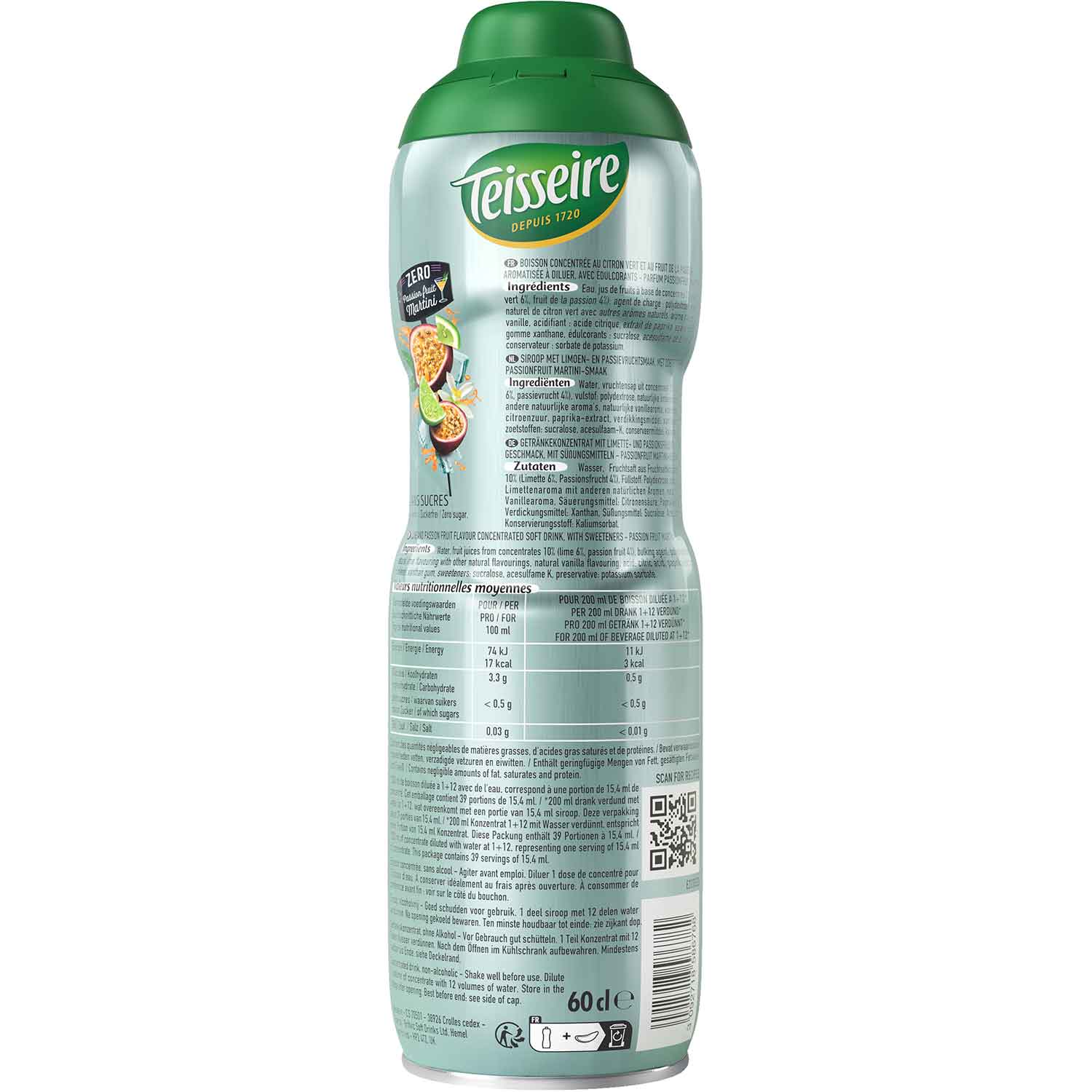 Teisseire Zero Passionsfrucht Martini 600ml