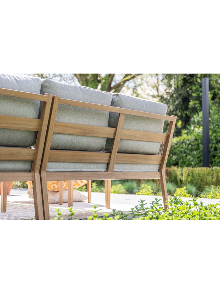 GMD Living Premium Alu Gartenmöbel Sitzgruppe SARDINIA, Dining Lounge in Teakholz Optik günstig kaufen onesize
