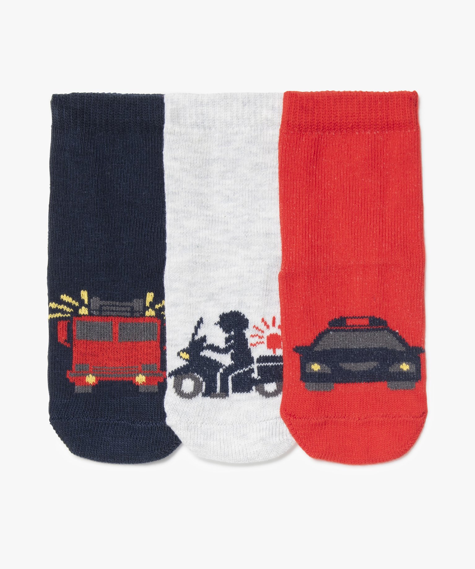 Chaussettes bébé Garçon à tige haute imprimé véhicules... multicolore | GEMO