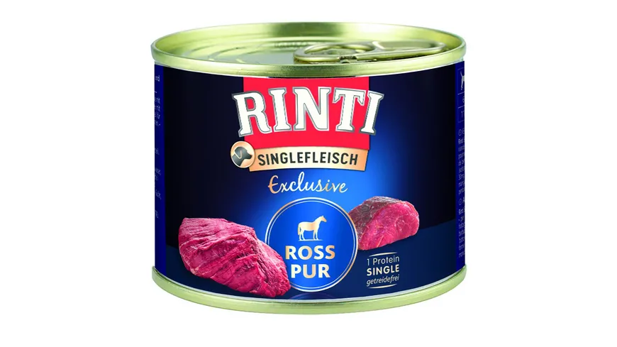 RINTI Hundenassfutter Singlefleisch Exclusive Ross Pur 185 g