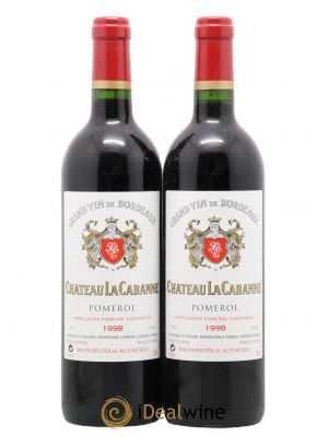 Château la Cabanne  1998 - Lot de 2 Bouteilles