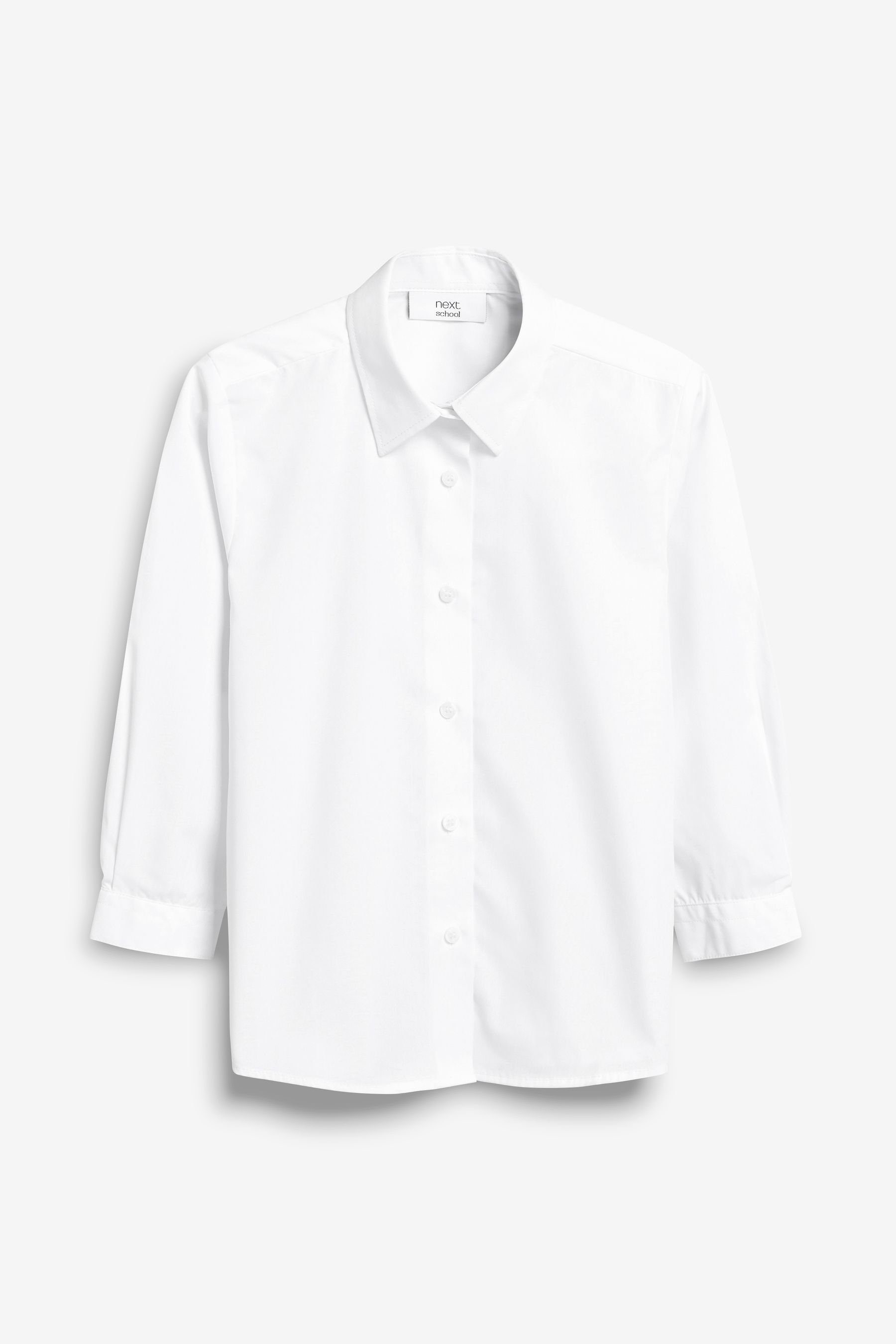 Next Langarmbluse Business-Hemden Plus Fit (3-17 J), 2er-Pack (2-tlg)