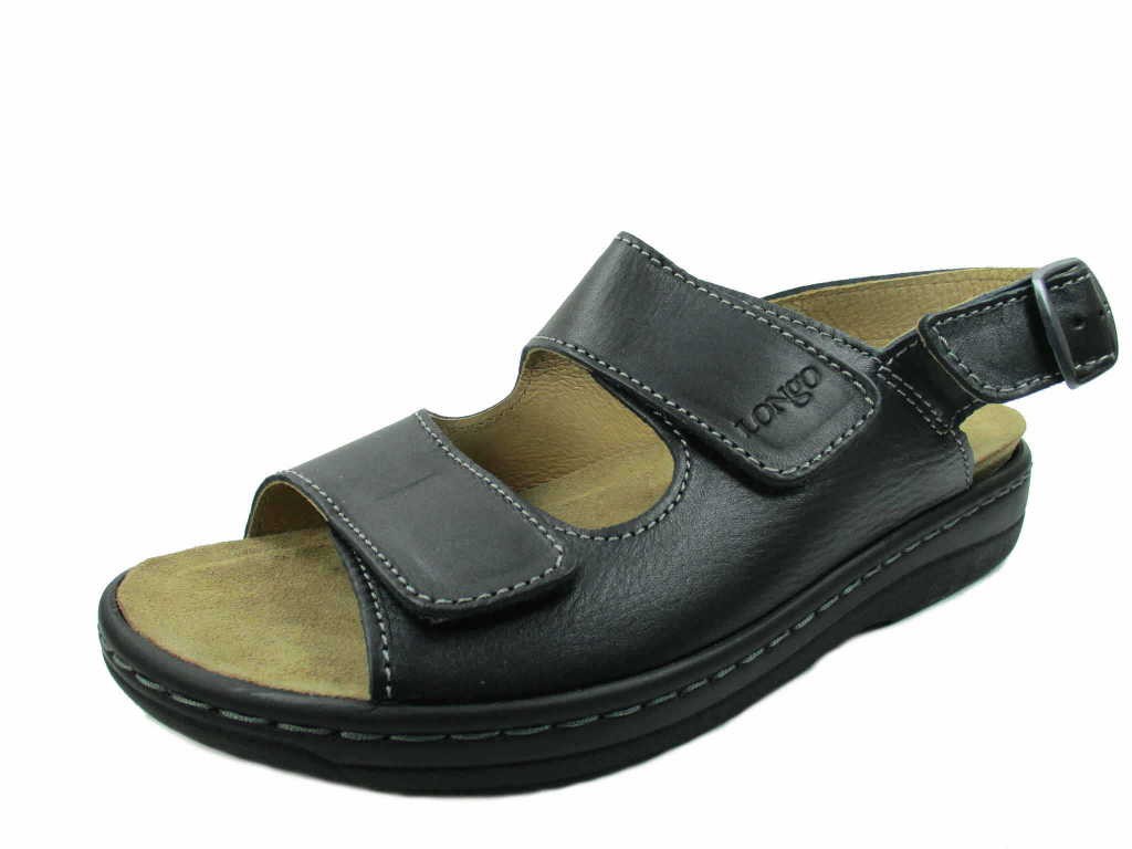 LONGO Komfort Sandalen schwarz