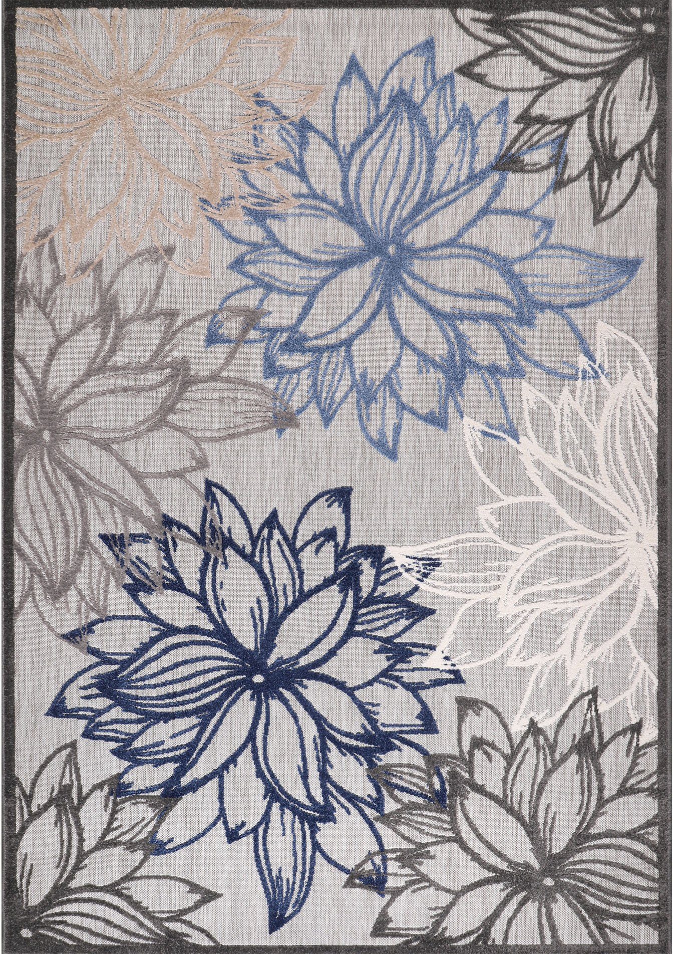 Teppich Floral 2 Outdoor, Sanat, rechteckig, Höhe: 6 mm, In- und Outdoor geeignet, Blumen, Balkon, Terrasse, Außenbereich