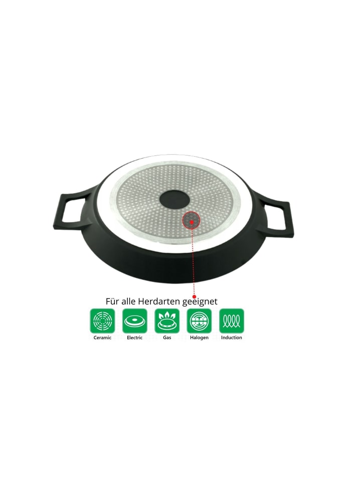 Cheffinger Aluguss Paella Bratpfanne Ø32cm in Schwarz günstig kaufen