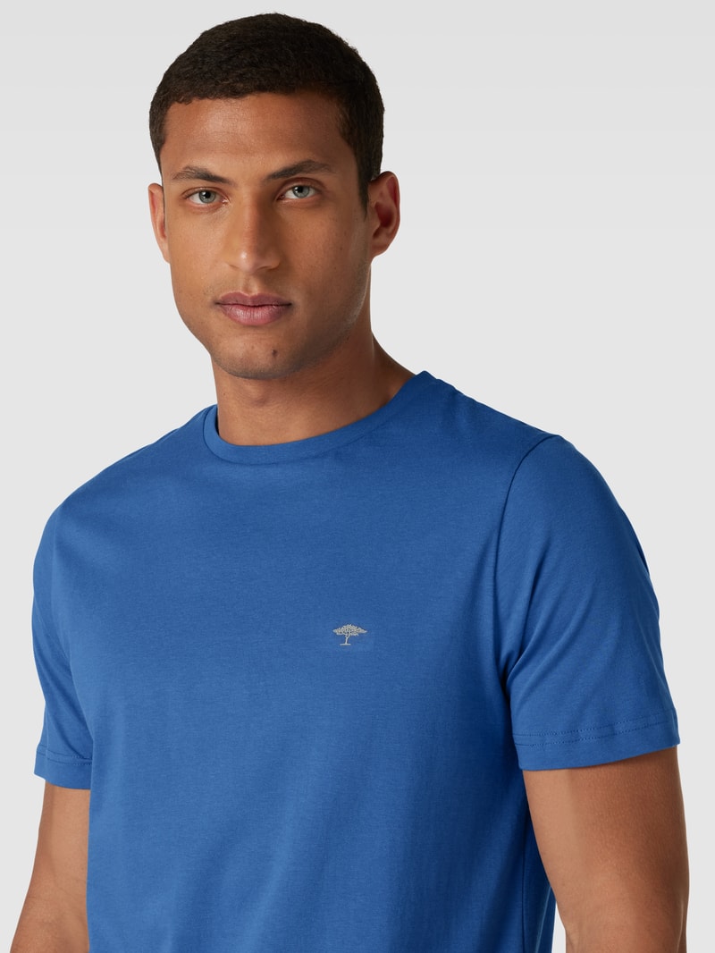 T-Shirt mit Rundhalsausschnitt in blau