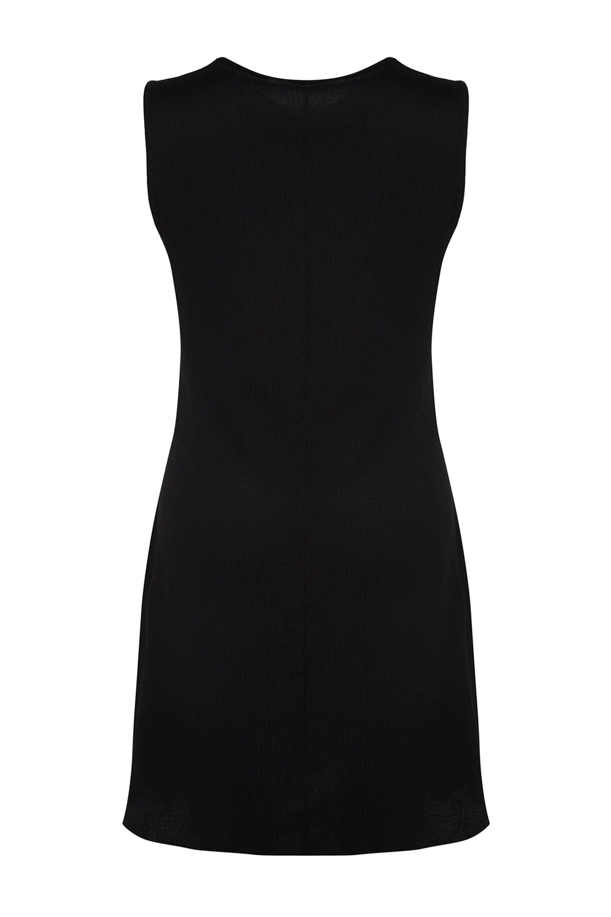 Trendyol Curve  Schwarzes A-Linien-Strickkleid TBBSS22EL2370