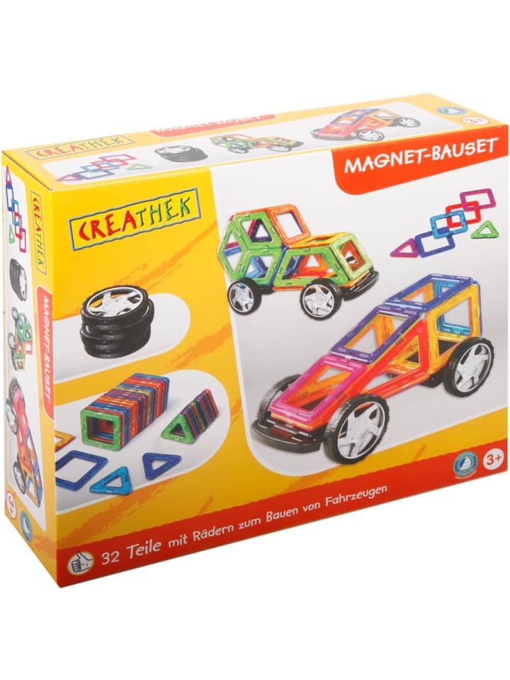 Creathek Magnet-Bauset mit Rädern, 32 Teile, ab 3 Jahre günstig kaufen onesize