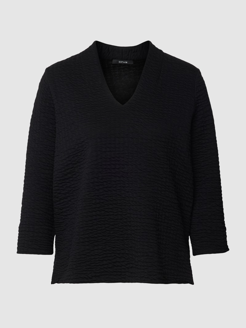 Sweatshirt mit elastischem Saum Modell 'Ganila' in schwarz