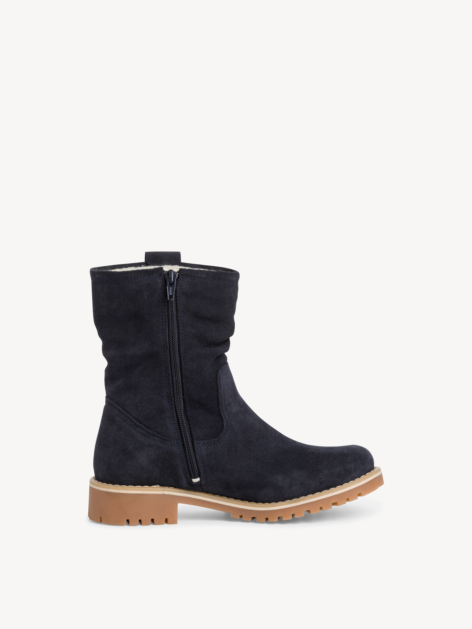 Bottine en cuir - bleu doublure chaude