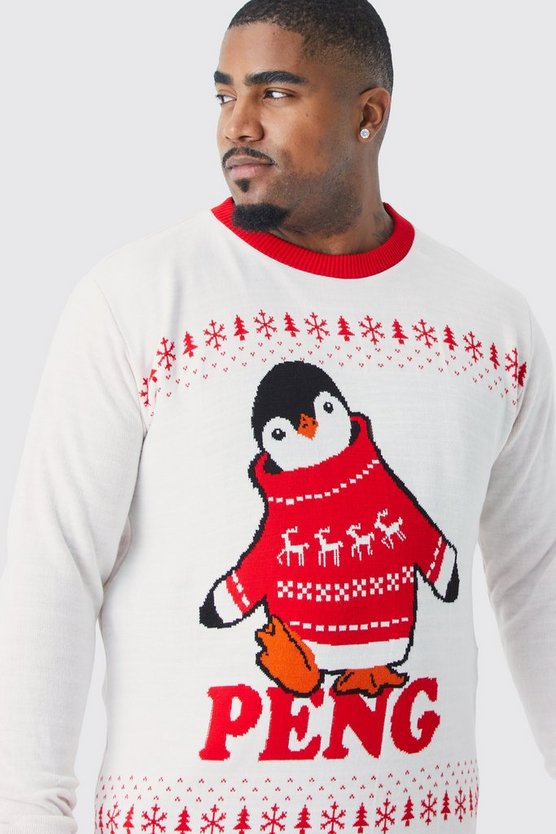 Plus Peng Pinguin Weihnachtspullover