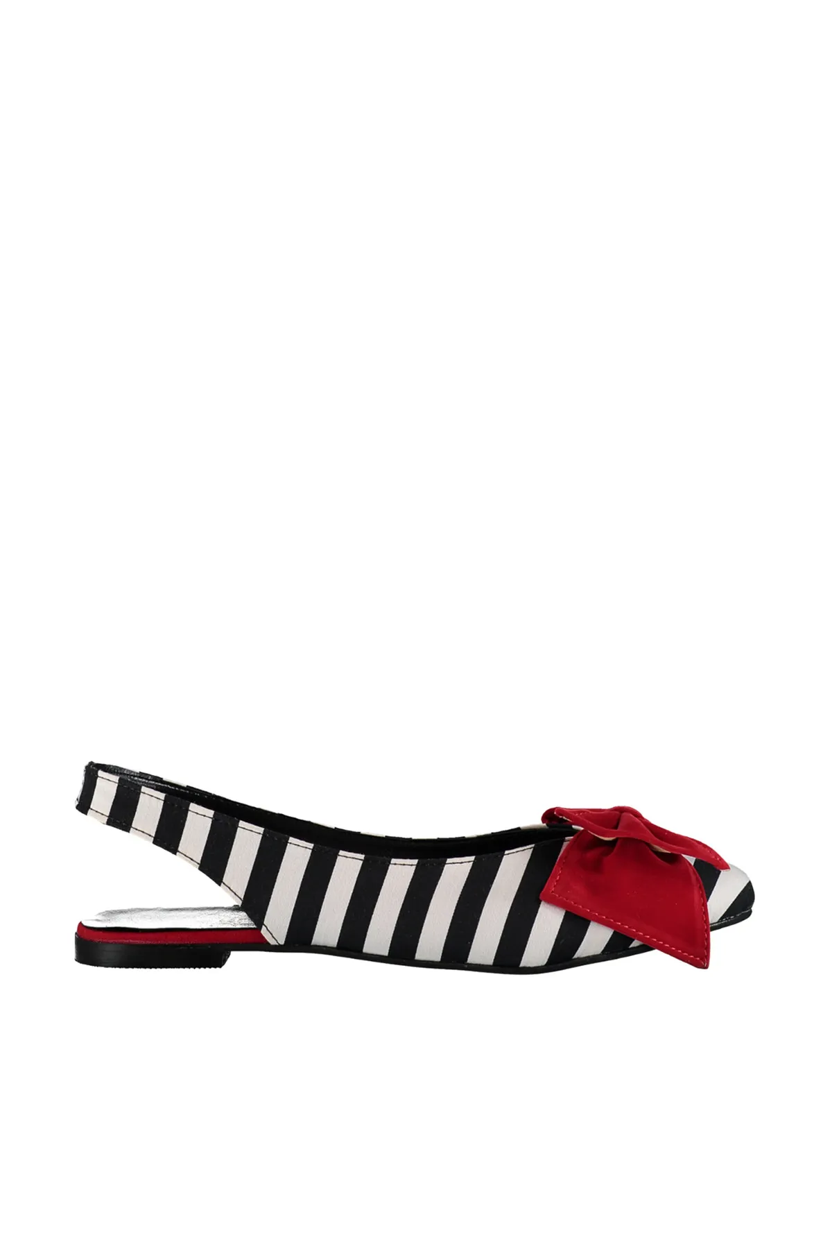 Fox Shoes  Schwarz Weiß Rot Damen Ballerina Ballerina D726774404