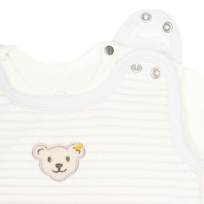 Set Strampler + T-Shirt langarm GOTS, beige