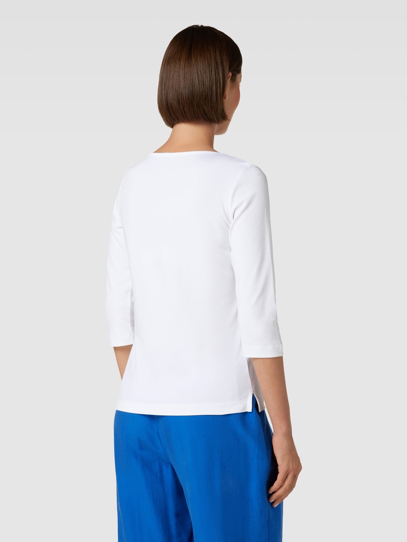 T-Shirt mit Ziersteinbesatz in weiß