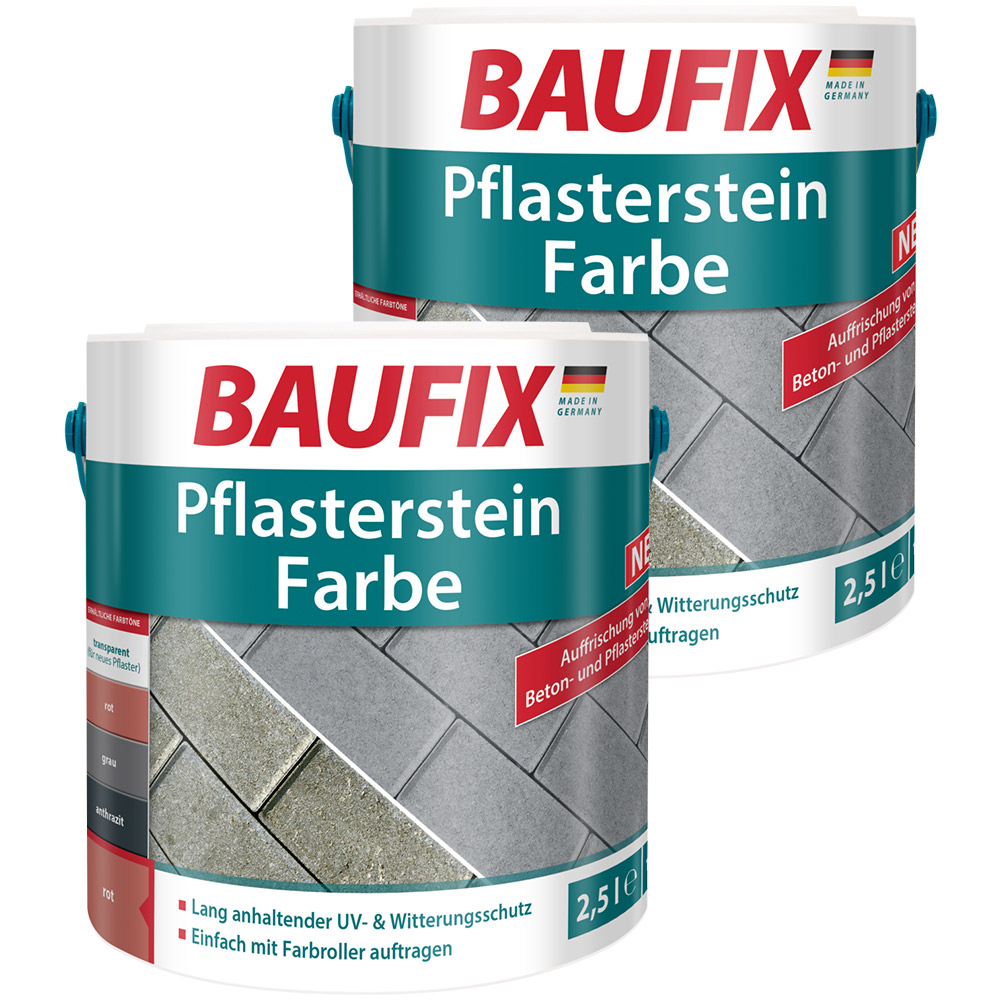Baufix BAUFIX Pflasterstein Farbe rot 2,5L 2er Set