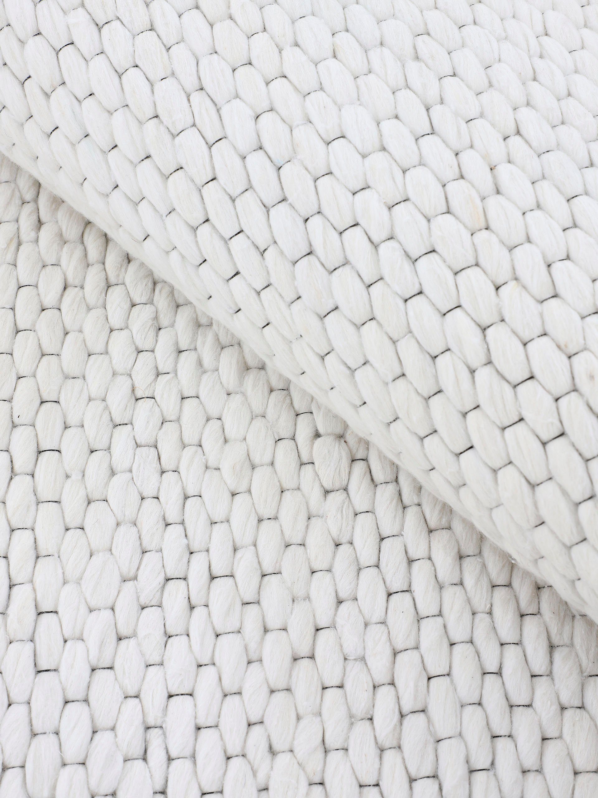 Läufer Sina, carpetfine, rechteckig, Höhe: 14 mm, Handweb Teppich, reine Wolle, meliert, handgewebt, weich & kuschelig