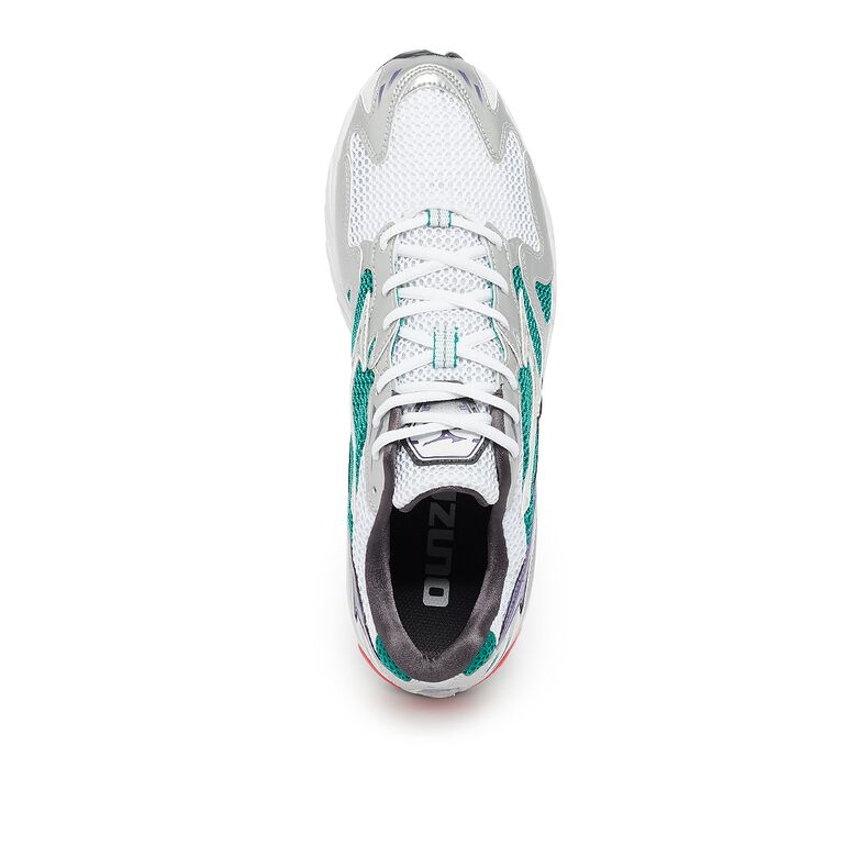 Mizuno Wave Rider 10 white/silver/teal blue