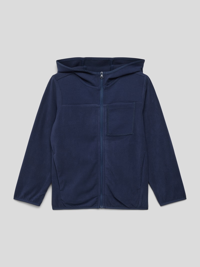 Sweatjacke mit Brusttasche in marineblau