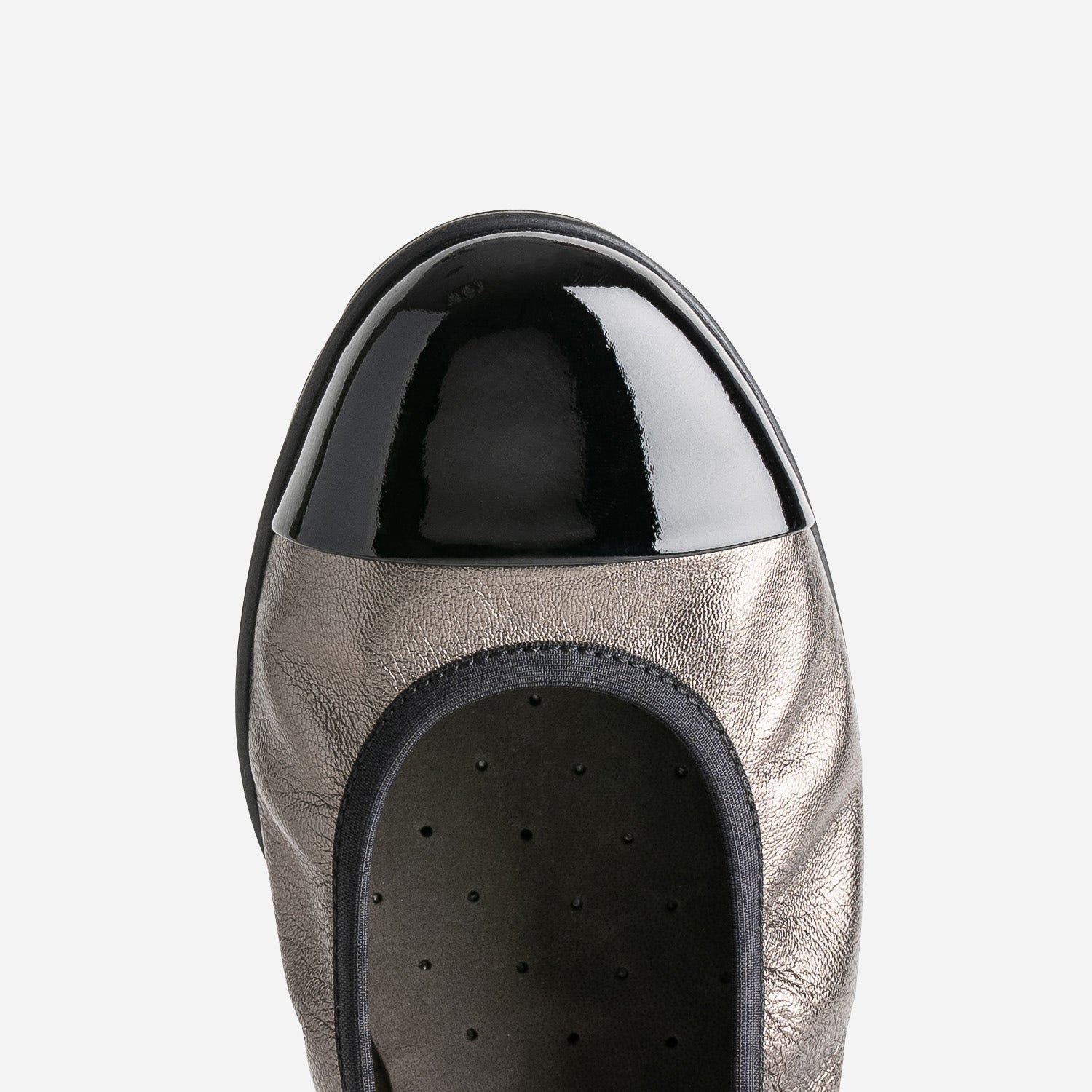 Ballerine CAPRICE bronze élastiquée à bout verni