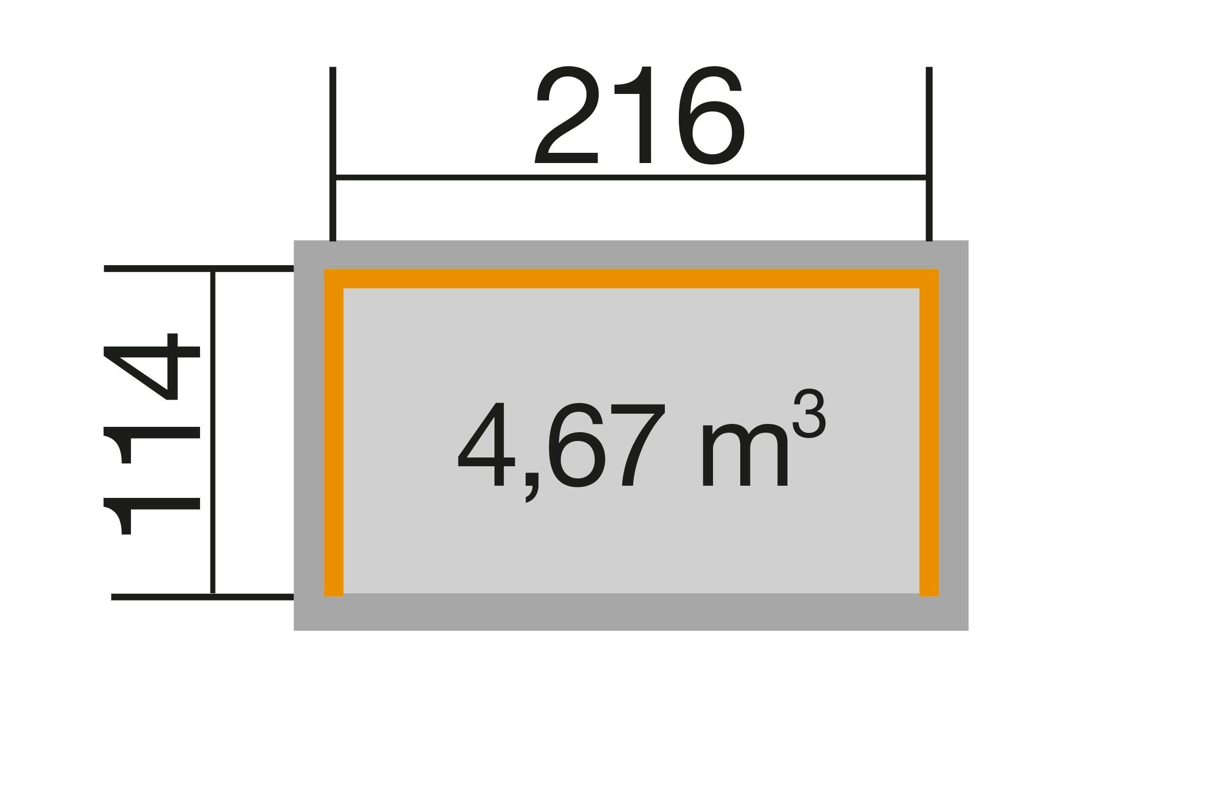 weka Kaminholzregal Brennholzlager 663 B Gr.1, BxTxH:260x130x204 cm, extrastabile 19 mm Glattkantbretter